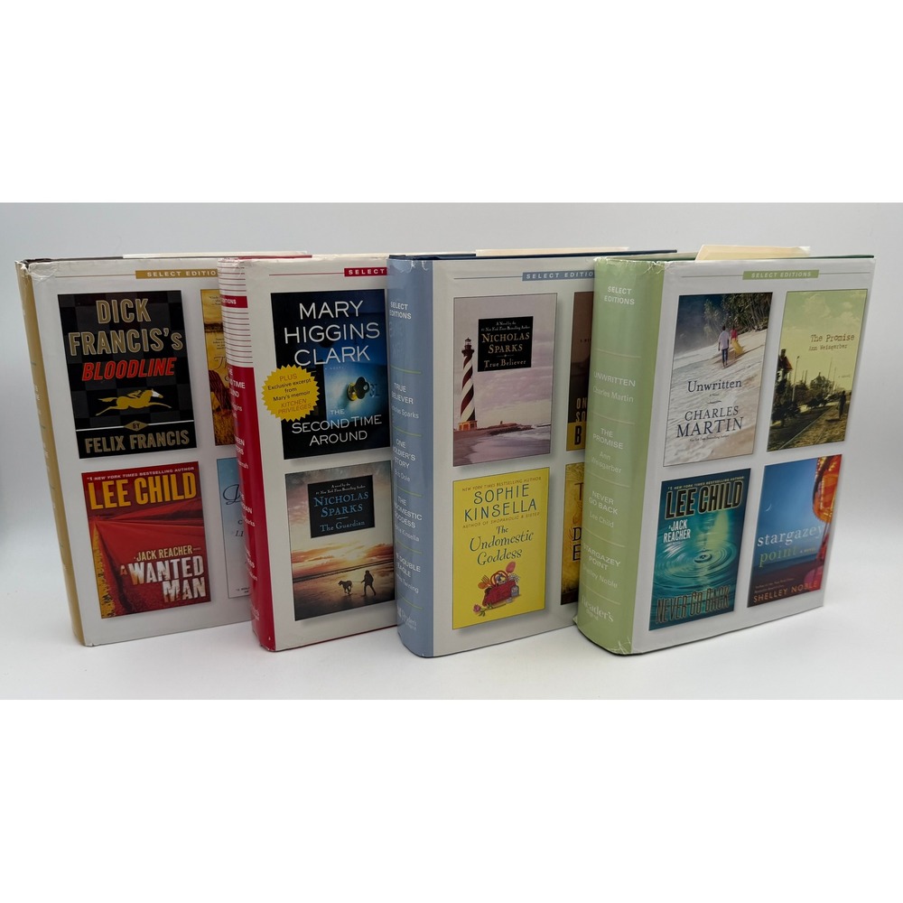 Readers Digest Select Editions Hardcover Book Lot of 4 Lee Child Nicholas Sparks